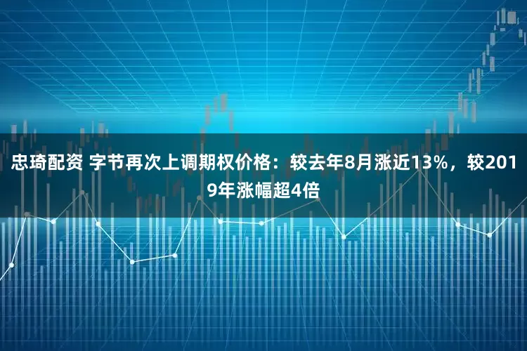 忠琦配资 字节再次上调期权价格：较去年8月涨近13%，较2019年涨幅超4倍