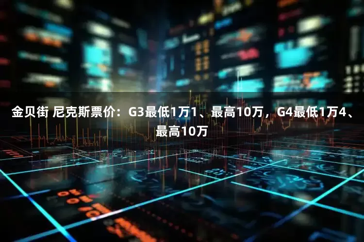 金贝街 尼克斯票价：G3最低1万1、最高10万，G4最低1万4、最高10万